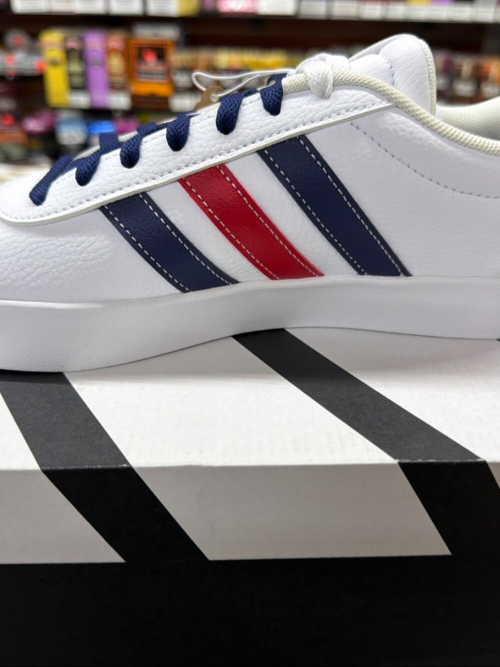 adidas VL Court 2.0 White Navy Red Men's 9.5